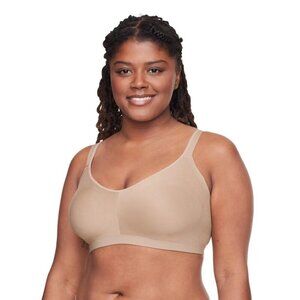 NEW Warners SZ S Beige Blissful Benefits Underarm-Smoothing Stretch Wireless Bra